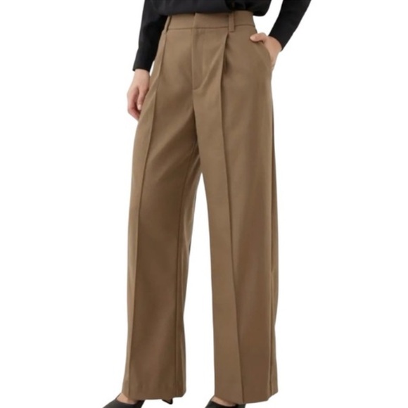 Love, Bonito Tan Pleated Pants - Picture 1 of 6